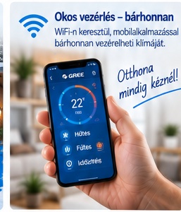 Okos WiFi klímavezérlés mobiltelefonról